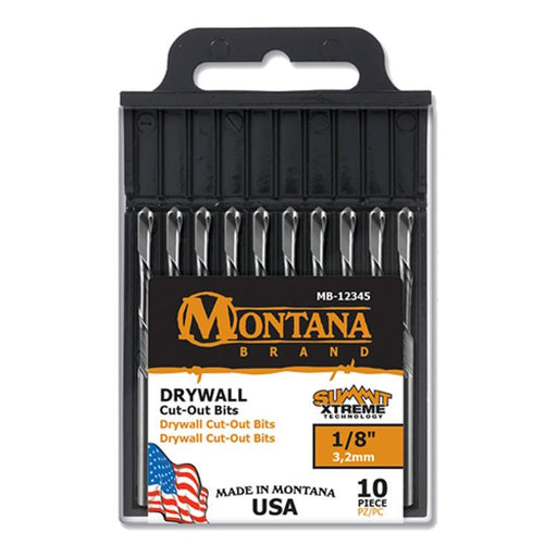 Montana Drywall Cutout Bits 1/8" [10] Pack