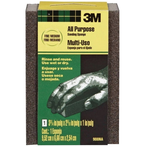 3M Small Area 908NA Fine/Medium Grit Sanding Sponge