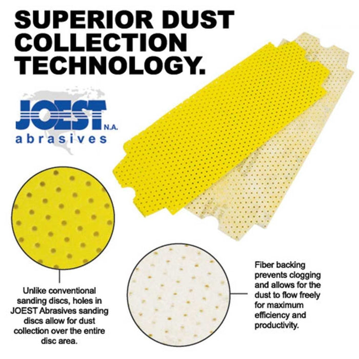 Joest 100 Grit Drywall Sanding Sheets 3-7/16" x 11-3/4"- 15ct