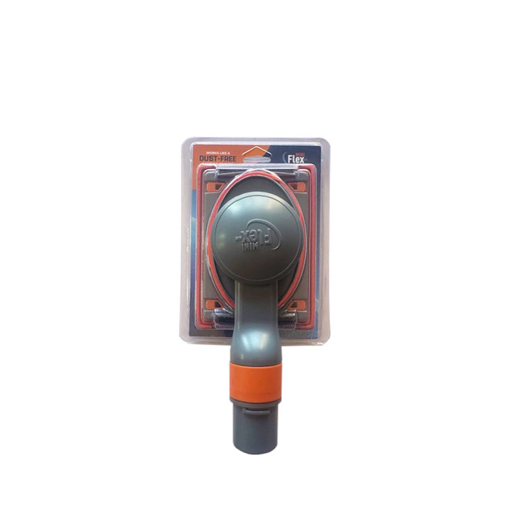 Mini Flex Air drywall sander in full retail packaging with vacuum hose adapter and pads