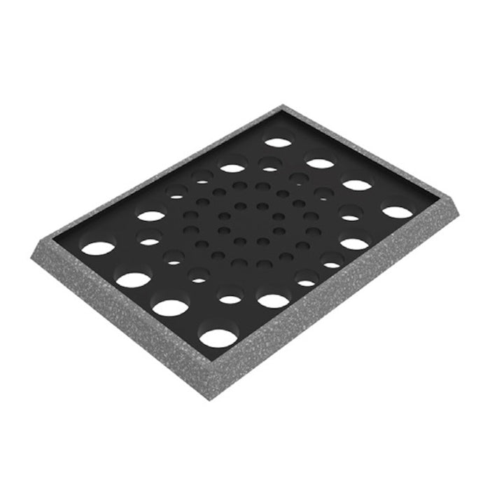 Full Circle Mini Flex Abrasive Sponge single unit showing its 70° angled edge medium/fine grit aluminum oxide surface