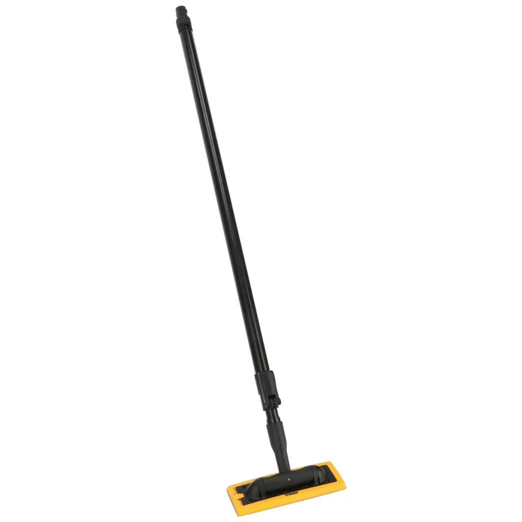 Mirka DecoSander with rectangular 3"×9" pad attached — drywall pole sander ready for wall sanding