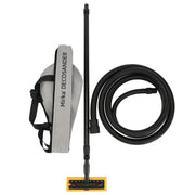 Mirka DecoSander kit at slight angle to show pad connection and components — rectangular pad view