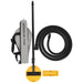"Full Mirka DecoSander kit laid out — telescopic pole, rectangular & round pads, vacuum hose, carry bag