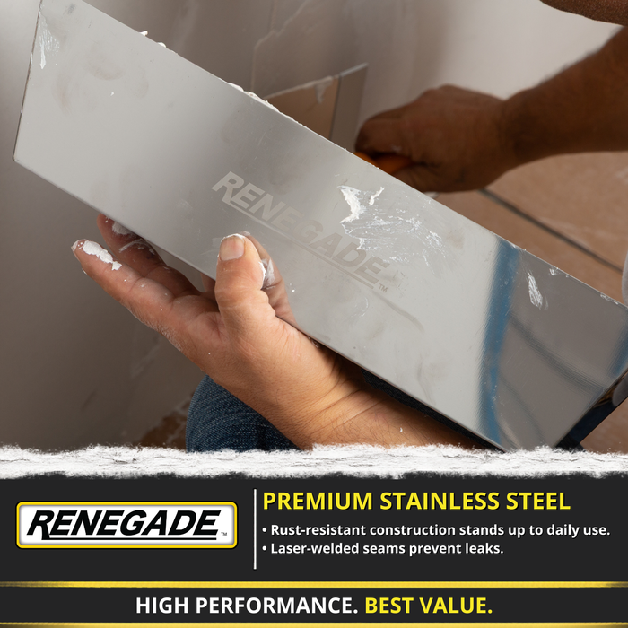 Renegade 12" Stainless Steel Mud Pan