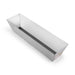 Renegade 14 inch stainless steel mud pan angled view, durable drywall finishing pan for joint compound