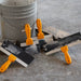 Renegade blue steel drywall taping knives and mud pans with joint compound bucket