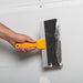 Renegade blue steel drywall taping knife smoothing joint compound on drywall seams