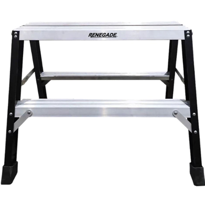 Renegade 2' fiberglass step-up drywall bench with 10" wide top and non-slip foot pads – 300 lb ANSI IA rated