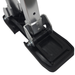 Close-up of USG Sheetrock drywall stilts rubber foot sole and wide footplate for balance and stability