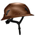 "Fiber Metal Studson SHK-1 full brim safety helmet rear side view with chinstrap