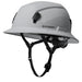 Grey Studson SHK-1 full brim non-vented Type II safety helmet with chinstrap