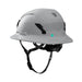 Rear side view of Grey Studson SHK-1 Type II safety helmet with 4-point chinstrap