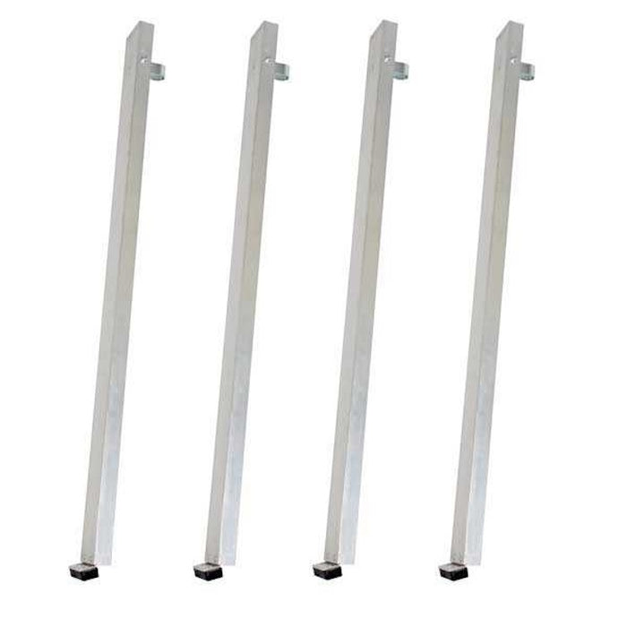 Four Wal‑Board aluminum extension legs with wishbone clips in retail packaging – adjusts bench from 34″ to 44″