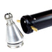 Close-up of Columbia cam lock tube brass cams and stainless ring for secure drywall finishing head changes