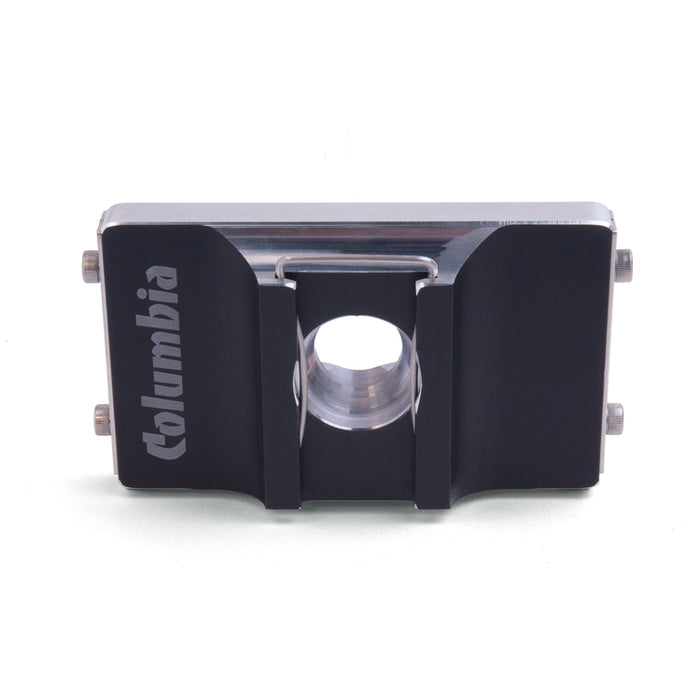 Columbia flat applicator for applying drywall compound smoothly over flat seams using a semi-automatic taping kit