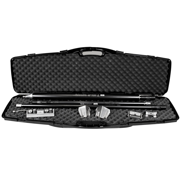Semi-automatic Columbia drywall taping tools neatly packed inside custom-fit hard carry case