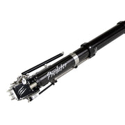 Close‑up of Predator’s 6‑wheel cutting head with patent‑pending pump‑action and tape control