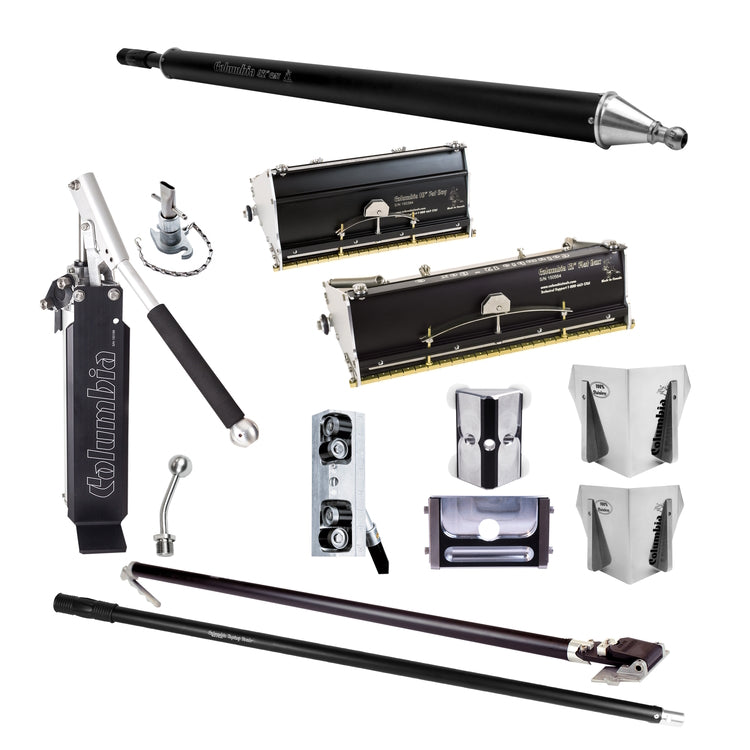 Columbia drywall starter set: flat box, angle box, handles, pump, gooseneck, filler.