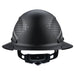 patriotic matte black hard hat with optional multi-color thin line decals from Lift Safety
