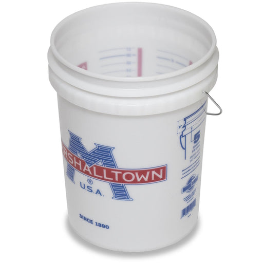 Marshalltown 5.28 Gallon Bucket with Graduation Marks and Reinforced Durability
