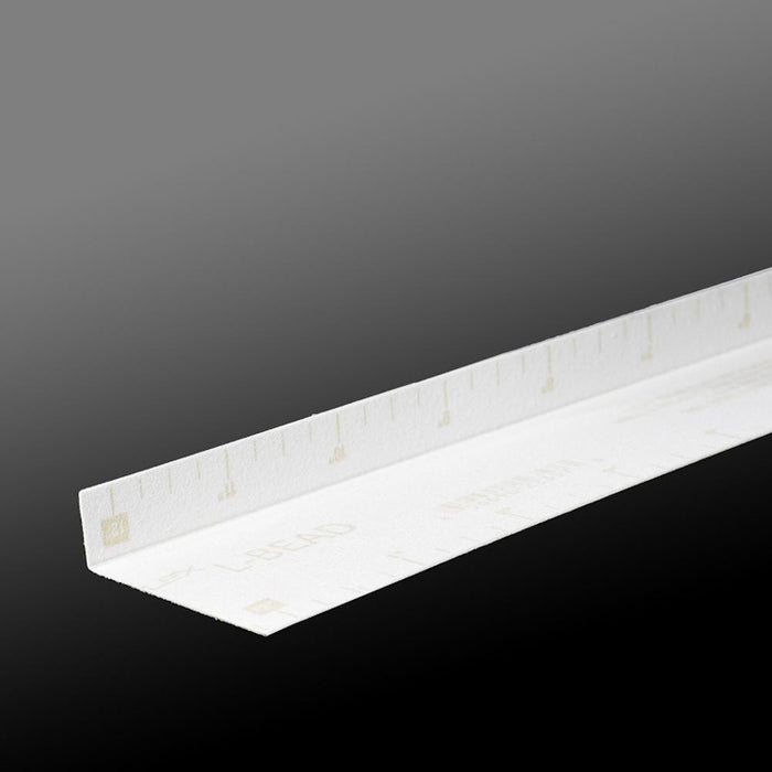 Upside down close-up of Strait-Flex composite L-Bead showing crease fold and material surface