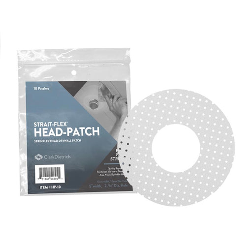 Strait-Flex sprinkler head drywall patch 10-pack in retail packaging for sprinkler head repair