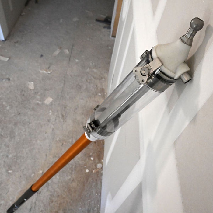 MudRunner Pro MR01TT full tool resting jobsite wall background with clear tube visible