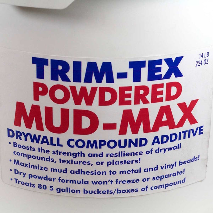Powdered Mud-Max additive inside resealable pail