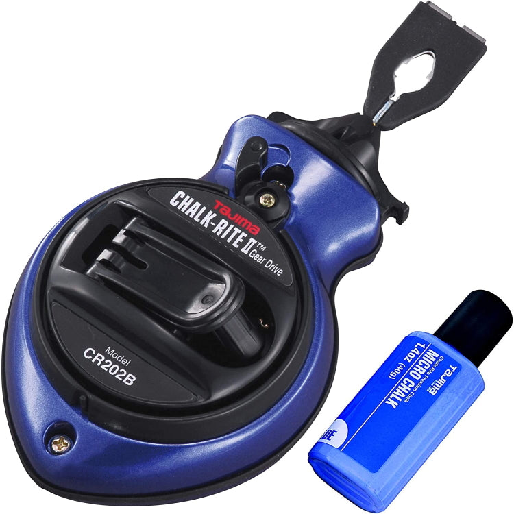 Tajima CR202B-P 100 ft Chalk-Rite II Ultra-Thin Chalk Line Blue