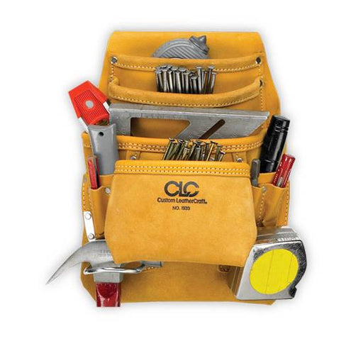 10 Pocket Carpenter's Nail & Tool Bag Custom LeatherCraft I933 - Timothy's Toolbox