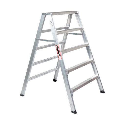 Sturdy Ladders 130 Series Aluminum Sawhorse Ladder Mustang 300 lb Rated  - 5' - Timothy's Toolbox