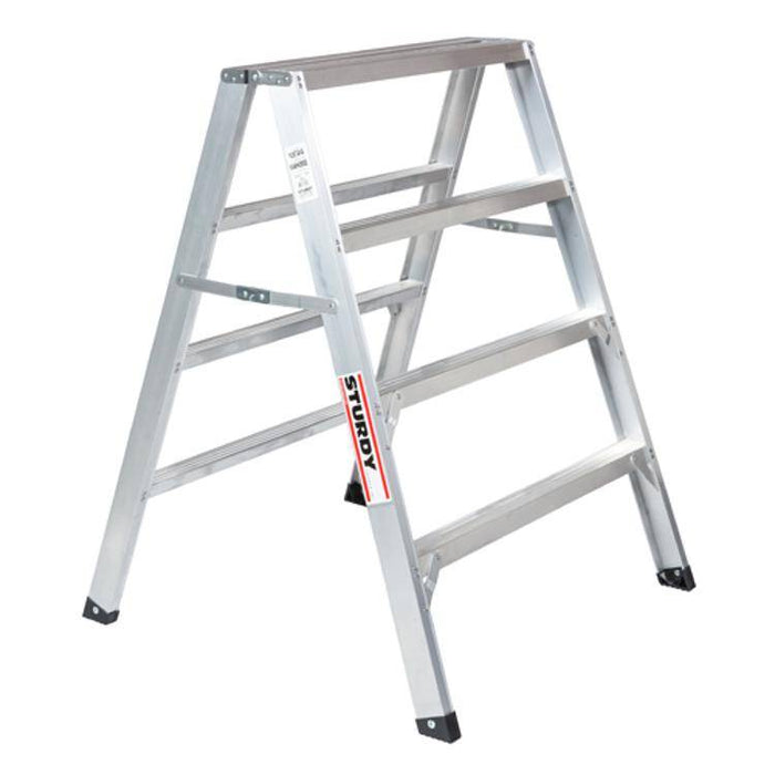 Sturdy Ladders 130 Series Aluminum Sawhorse Ladder Mustang 300 lb Rated  - 4' - Timothy's Toolbox
