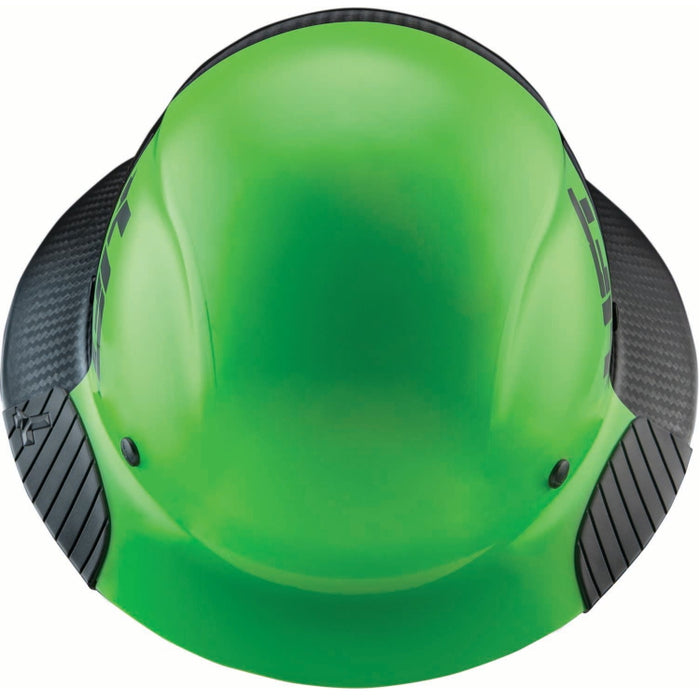 Lift Safety Dax 50/50 Carbon Fiber Full Brim Hard Hat Green-Black HDF50C-20GC