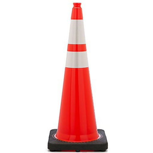 JBC Safety 36" Orange Safety Traffic Cones with 3M Reflective Collar Cone Sheeting