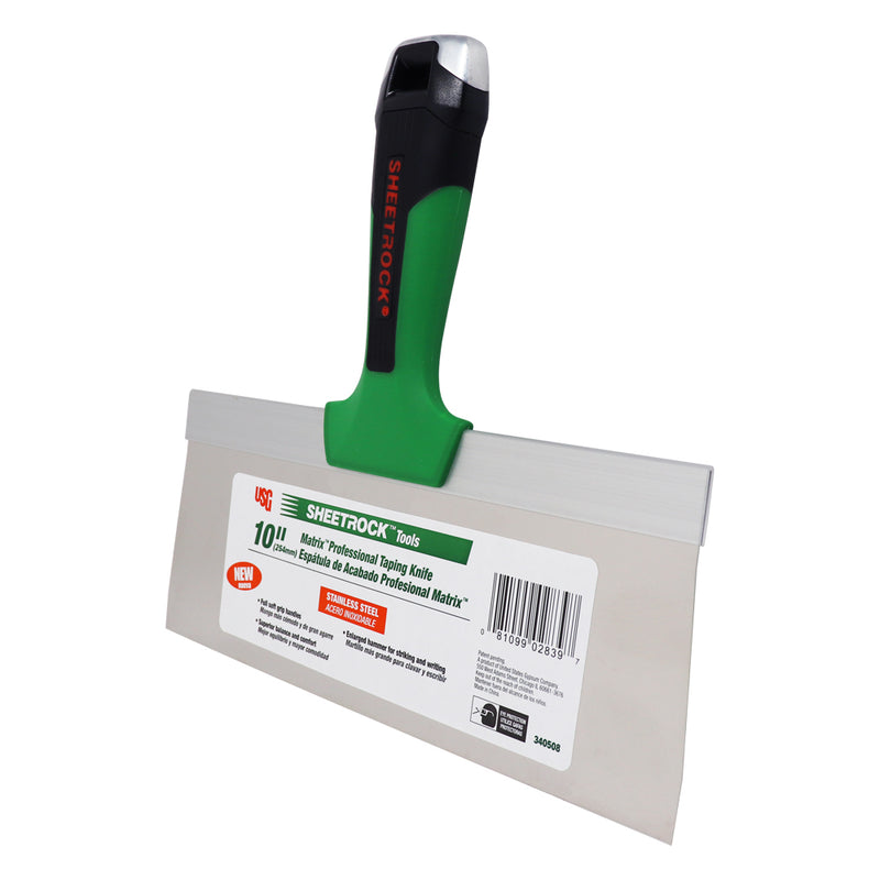 USG Sheetrock Tools 10” Matrix Stainless Steel Drywall Taping Knife