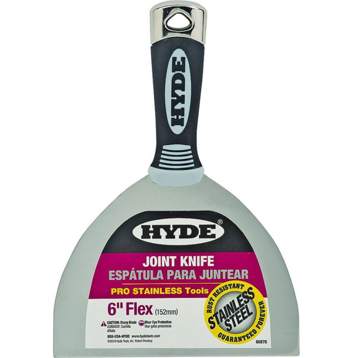 HYDE 06878 Flexible Pro Stainless Drywall Putty Knife 6"