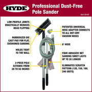 Hyde Professional Dust-Free Aluminum Pole Sander Kit HYD 09180