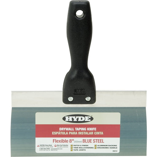 Hyde 09212 8" Taping Tiger Blue Steel Drywall Finishing Knife