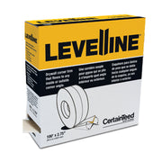 Levelline drywall corner tape roll in packaging, showing the roll-out compartment for flexible drywall corner trim