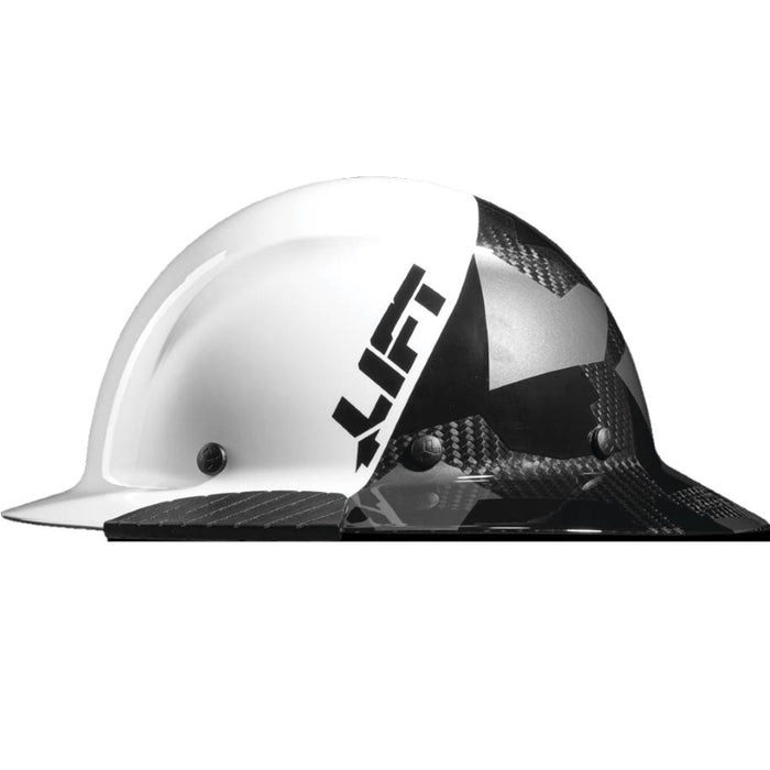 Lift Safety Dax 50/50 Carbon Fiber Full Brim Hard Hat Black Camo-White HDF50C-20CK