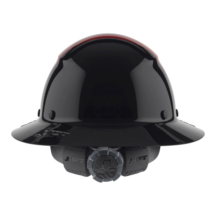 Lift Safety Dax 50/50 Full Brim Hard Hat Red-Black HDF50-20RD