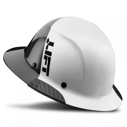 Lift Safety Dax 50/50 Carbon Fiber Full Brim Hard Hat White-Black HDF-50C19WC - Timothy's Toolbox