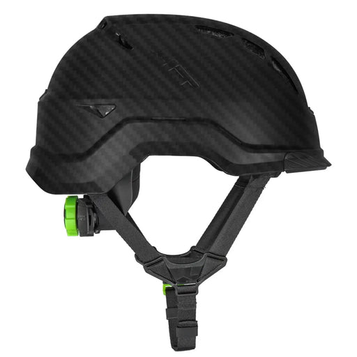 Lift Safety Radix Black Carbon Fiber Safety Vented Helmet- HRX-22CKC2
