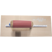 Marshalltown PermaShape Golden Stainless Steel Finishing Trowel with DuraSoft Handle - 13" X 5"