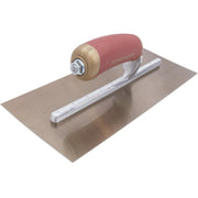 Marshalltown PermaShape Golden Stainless Steel Finishing Trowel with DuraSoft Handle - 13" X 5"