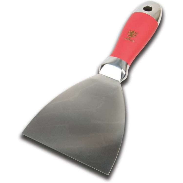  NELA One-Piece Stainless Steel Putty Knife with Soft Grip Handle