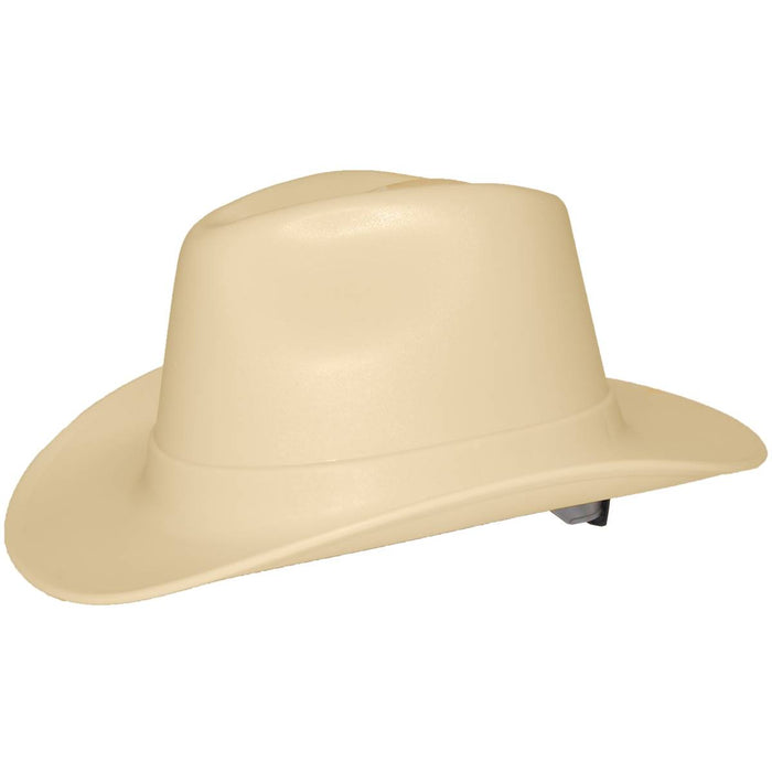 OccuNomix VCB200 Tan Cowboy Style Hard Hat- Ratchet Suspension