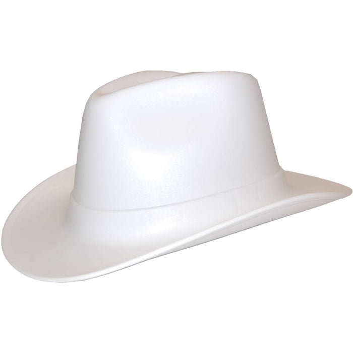 OccuNomix VCB200 White Cowboy Style Hard Hat- Ratchet Suspension