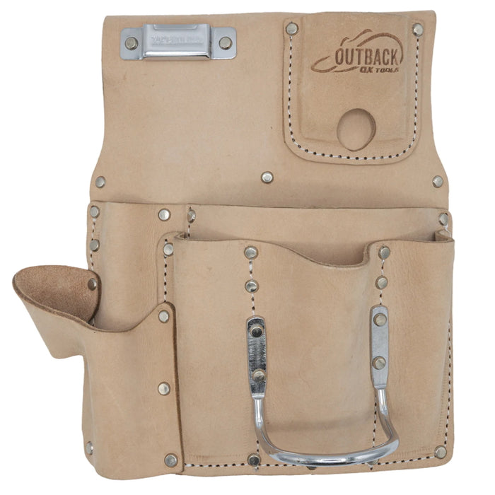 Ox Tools Trade Series 7 Pocket Drywall Tool Pouch, Suede Leather